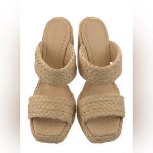 BOTTEGA VENETA Canalazzo Raffia Heeled Sandals
Size 42(12) MSRP: $1,550
